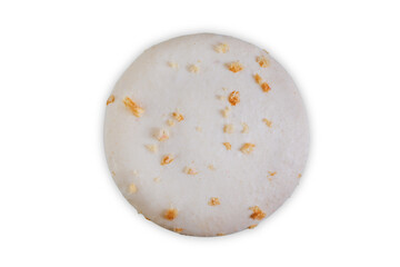 Vanilla caramel Macarons on a white isolated background