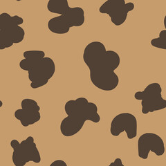 Animal print vector seamless pattern. Hand drawn exotic nature texture background.