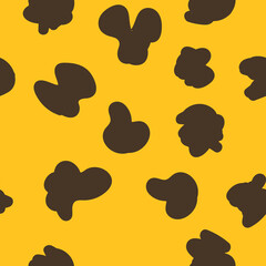 Animal print vector seamless pattern. Hand drawn exotic nature texture background.