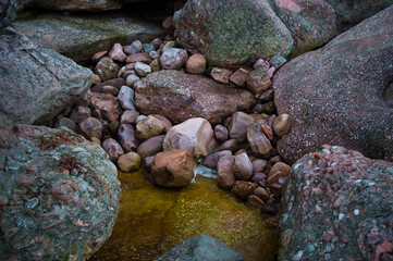 stones and water