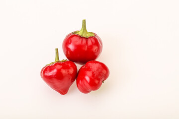 Red hot spicy cherry pepper