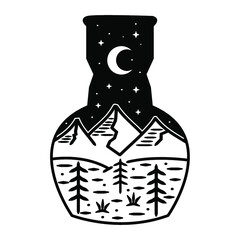 mountain badge design