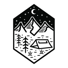 camping badge design
