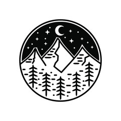 mountain badge design