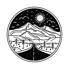 mountain badge design