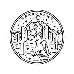 mountains badge design