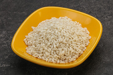 Raw arborio rice for Risotto