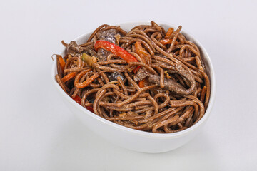 Wok - soba with beef and wegetables