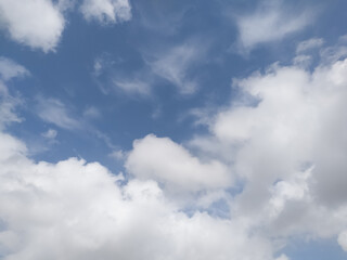 Blue sky background with white clouds