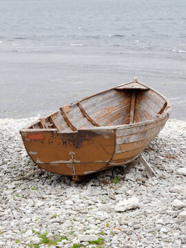 Small wooden fishing boat