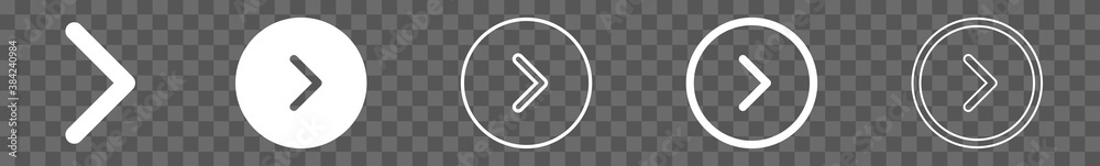 Sticker next button icon circle white | play buttons illustration | video audio player navigate symbol | rig