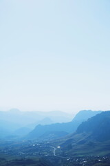 village view on a sunny summer day
