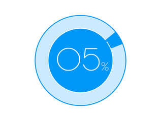 Fototapeta premium 05% Percentage, 05 Percentage diagrams infographic