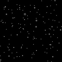 Stars on a black background. White star shooting with an elegant star.Meteoroid, comet, stars.