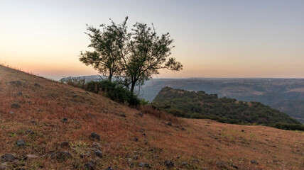 sunset over the mountains
