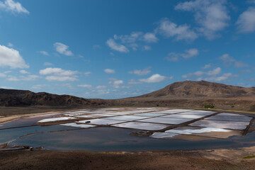 Fototapeta na wymiar Salt Mine in Pedra de Lume Sal Island Cape Verde