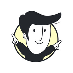 Design of man celebrating victory illustration