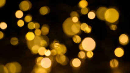 Abstract golden christmas advent lights pattern background