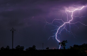 lightning in the night