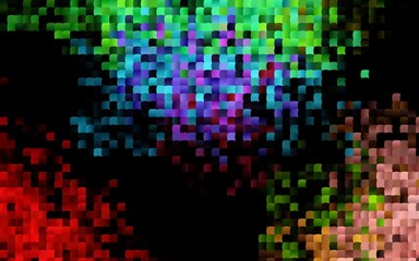 Dark Multicolor, Rainbow vector pattern in square style.