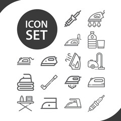 Simple set of manganese related lineal icons.