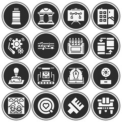 16 pack of creation  filled web icons set