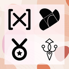 Simple set of deviation related filled icons