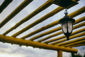 street lamp on the roof