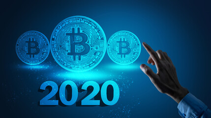 Concept of the demand for cryptocurrency in 2020