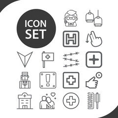 Simple set of ward related lineal icons.