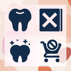 Simple set of of lebanon related filled icons