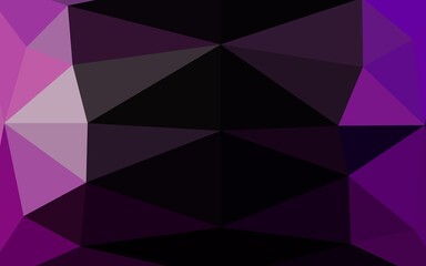 Obraz premium Dark Purple vector shining triangular background.
