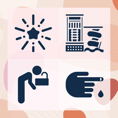 Simple set of urine related filled icons