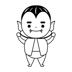 happy halloween cute dracula character