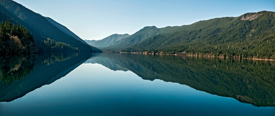 Lake Crescent Washington State near sunset.