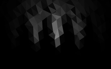 Dark Silver, Gray vector triangle mosaic template.