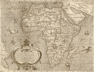 Antique map of Africa.