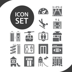 Simple set of sliding related filled icons.