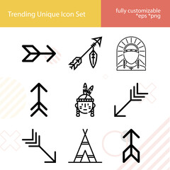 Simple set of tamil related lineal icons.