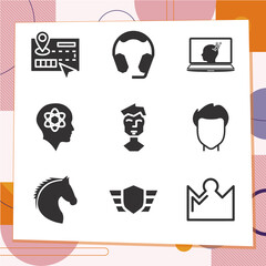Fototapeta na wymiar Simple set of 9 icons related to sheer