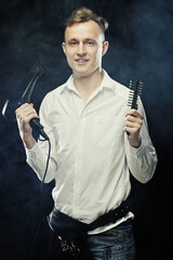 portrait of young t hairstylist