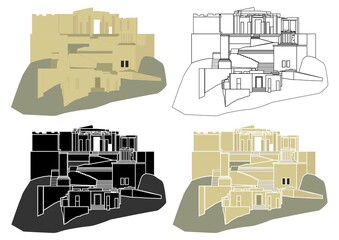 Propylaea, Acropolis in Athens, Greece.