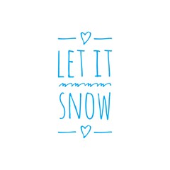 Winter word quote illustration