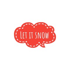 Winter word quote illustration