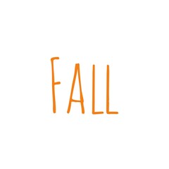 Autumn fall word quote illustration