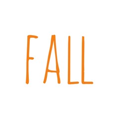 Autumn fall word quote illustration