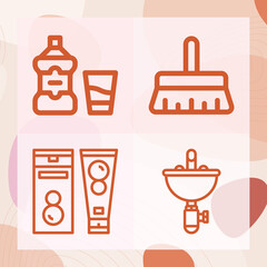 Simple set of lapse related lineal icons