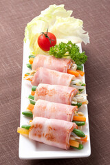 野菜のベーコン巻