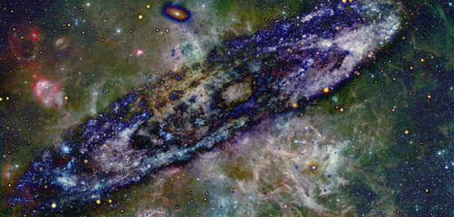 Nebula and stars in deep space. Elements of this image furnished by NASA