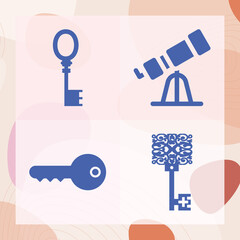 Simple set of discover related filled icons